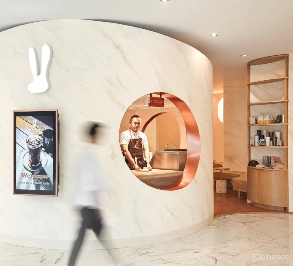 “兔子洞”抽象形式与自然元素的结合，Casa Lapin咖啡店 Taste Space