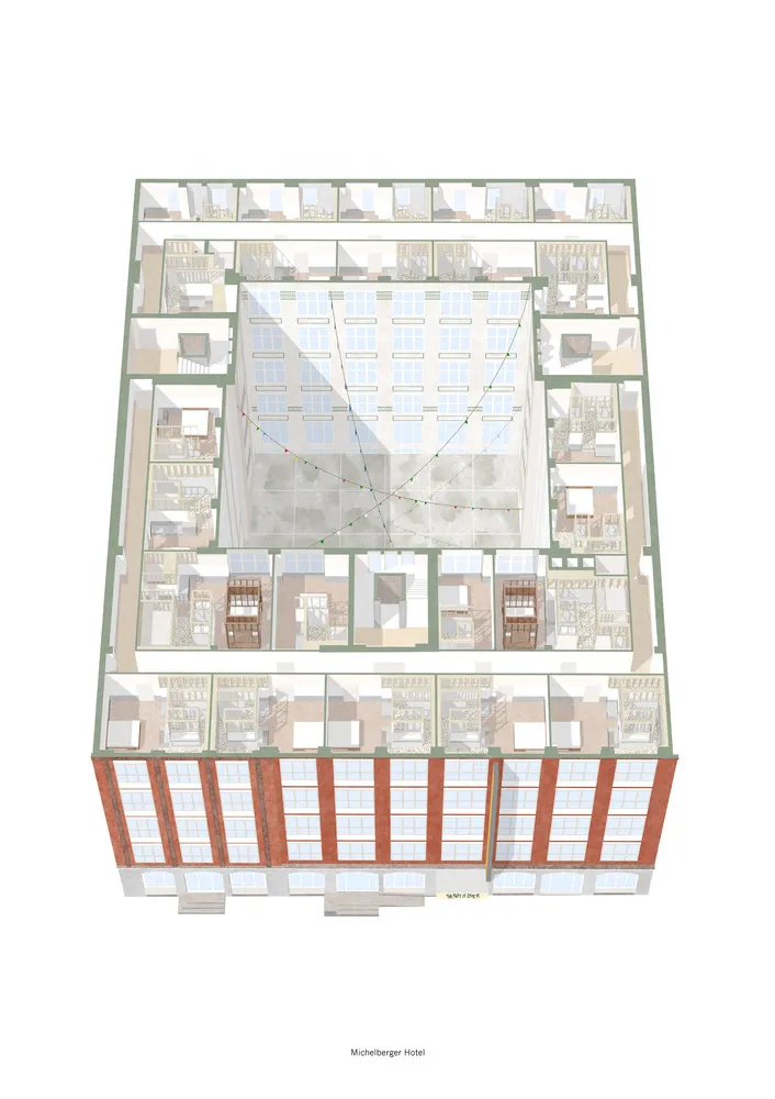 历史元素与未来功能之间创造视觉张力,柏林酒店改造 Jonathan Tuckey Design