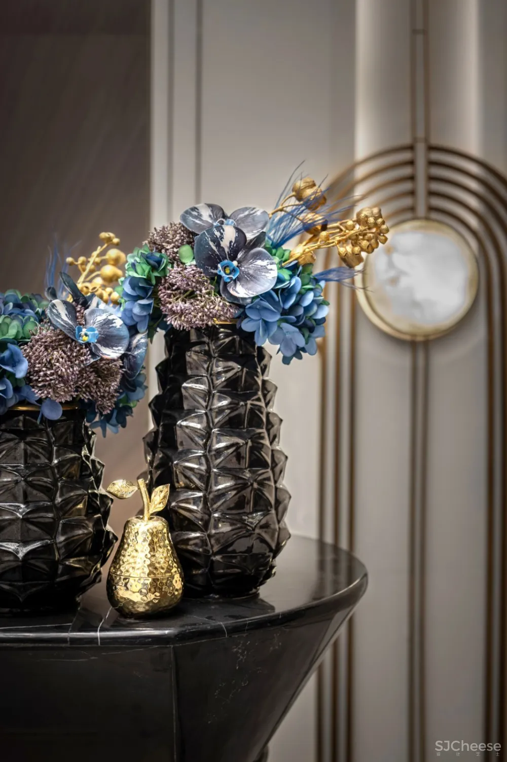 【柏舍设计新作】将Art Deco概念融入现代轻奢风的销售中心软装设计方案