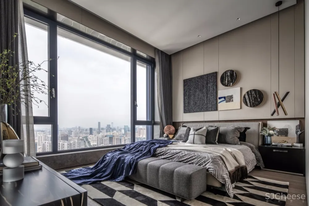 新作 | 775m² 深圳半岛城邦 270° 云海天幕超级顶复,无敌空中泳池