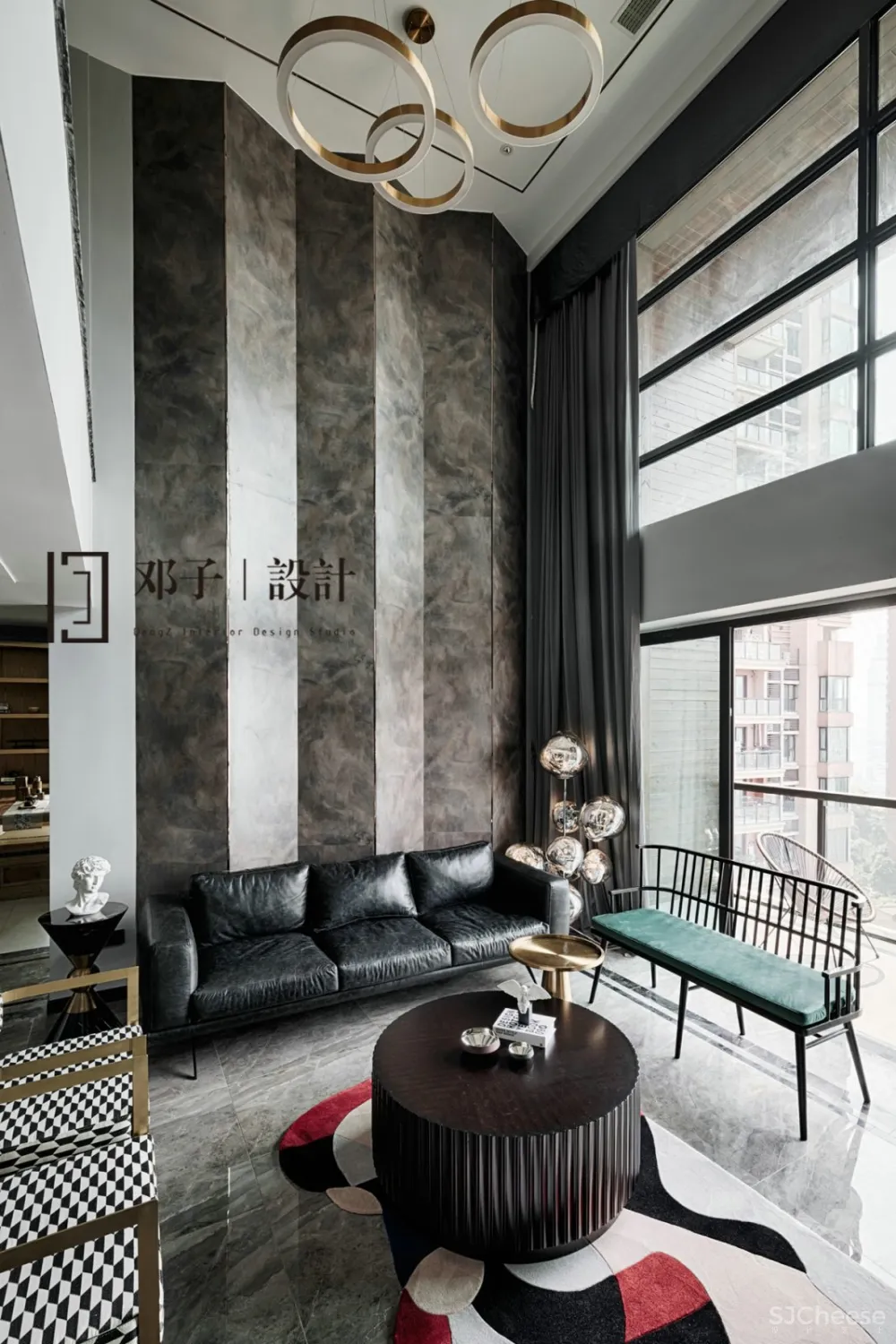 167㎡水晶灯与玛吉斯陀螺椅的完美会面 邓子设计