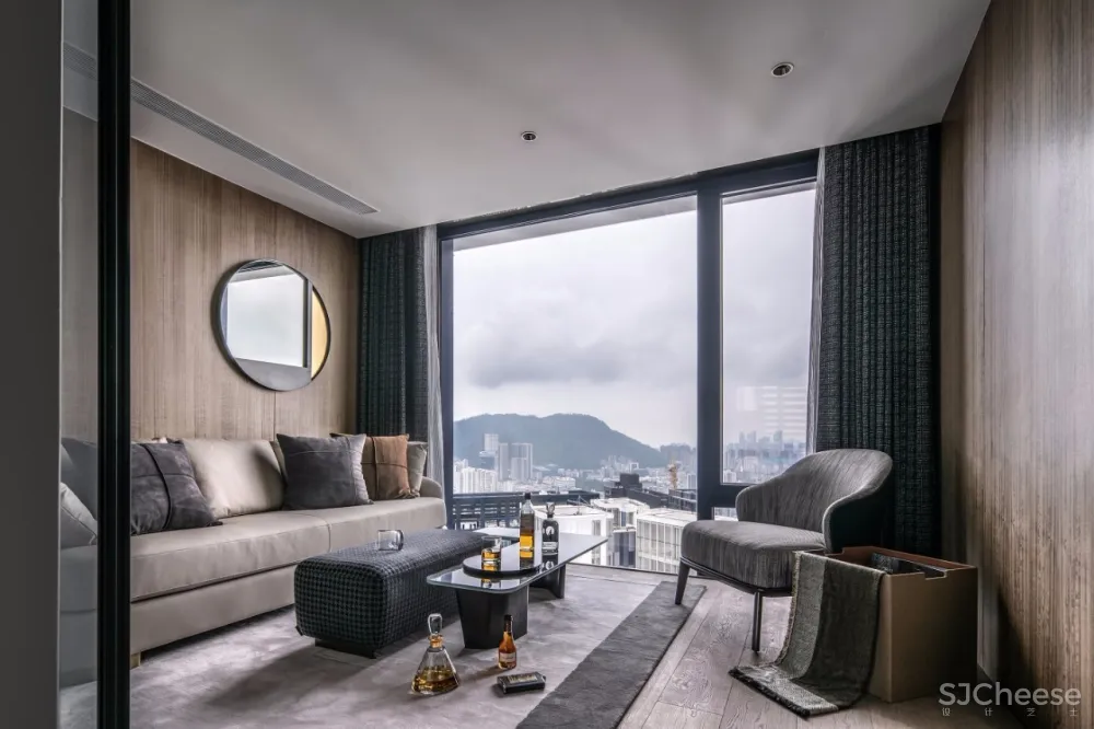 新作 | 775m² 深圳半岛城邦 270° 云海天幕超级顶复,无敌空中泳池