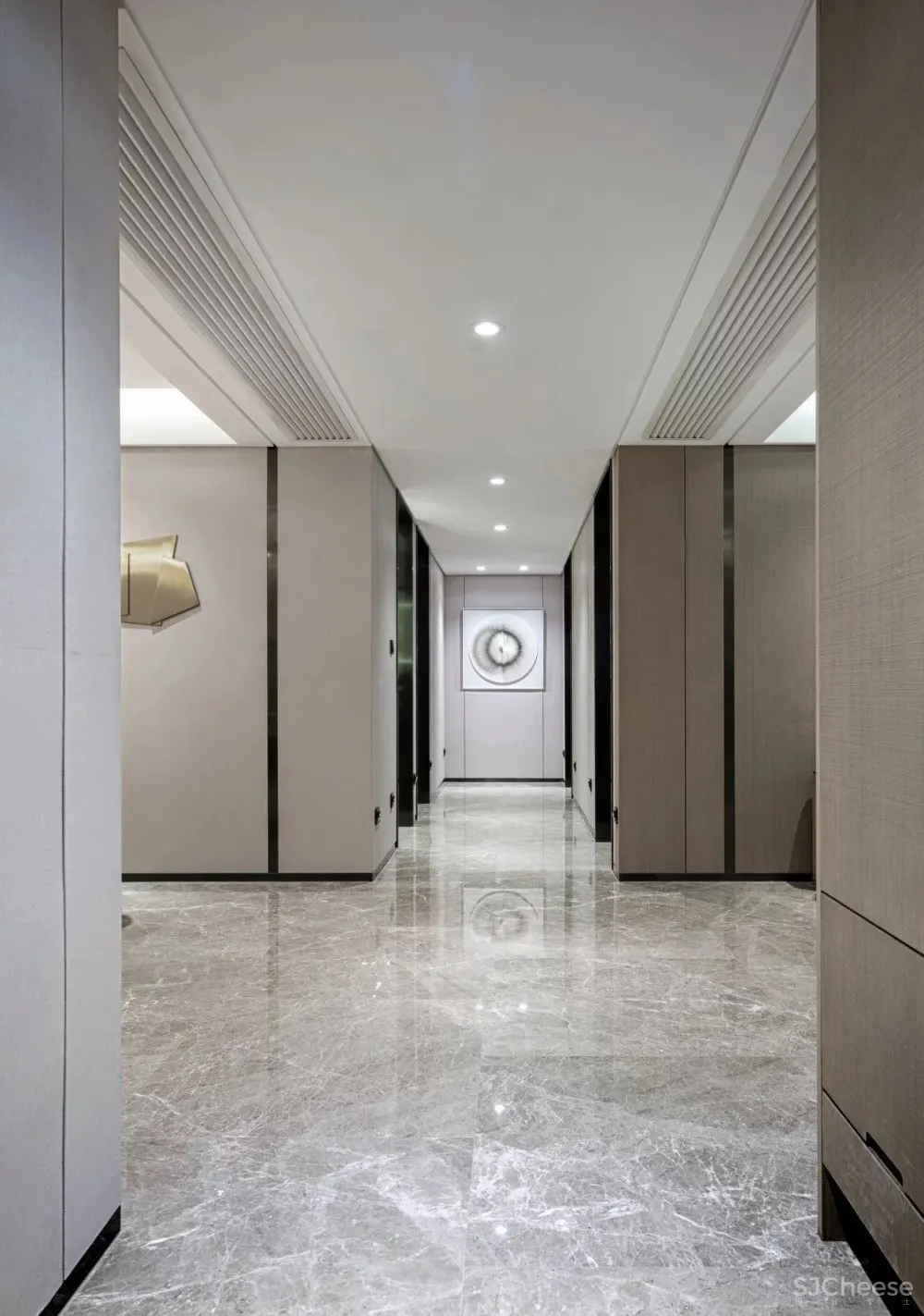 【SDD上达设计新作】140㎡将轻奢与现代融为一体样板间落地设计