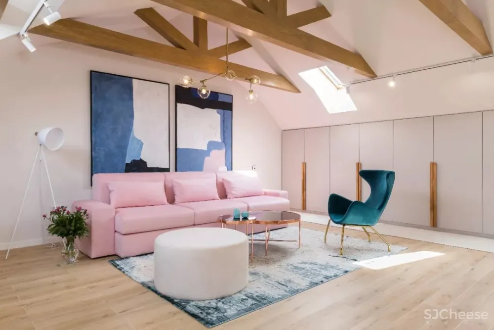 Jooca | 罗马尼亚一间70㎡粉色时尚loft公寓