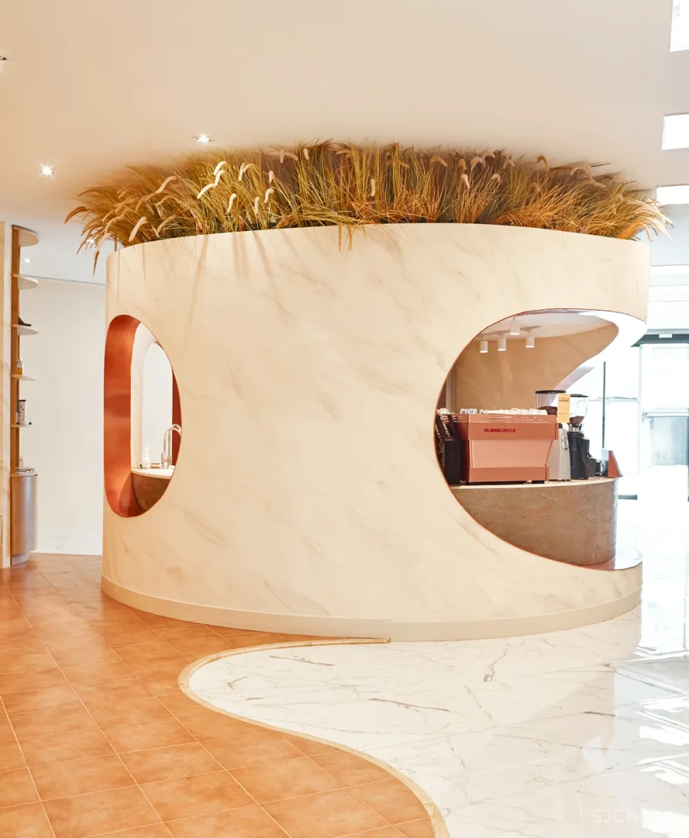 “兔子洞”抽象形式与自然元素的结合，Casa Lapin咖啡店 Taste Space