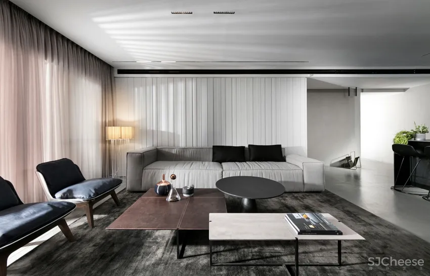 黑白都会风!耶路撒冷76m²极简风公寓 Erez Hyatt