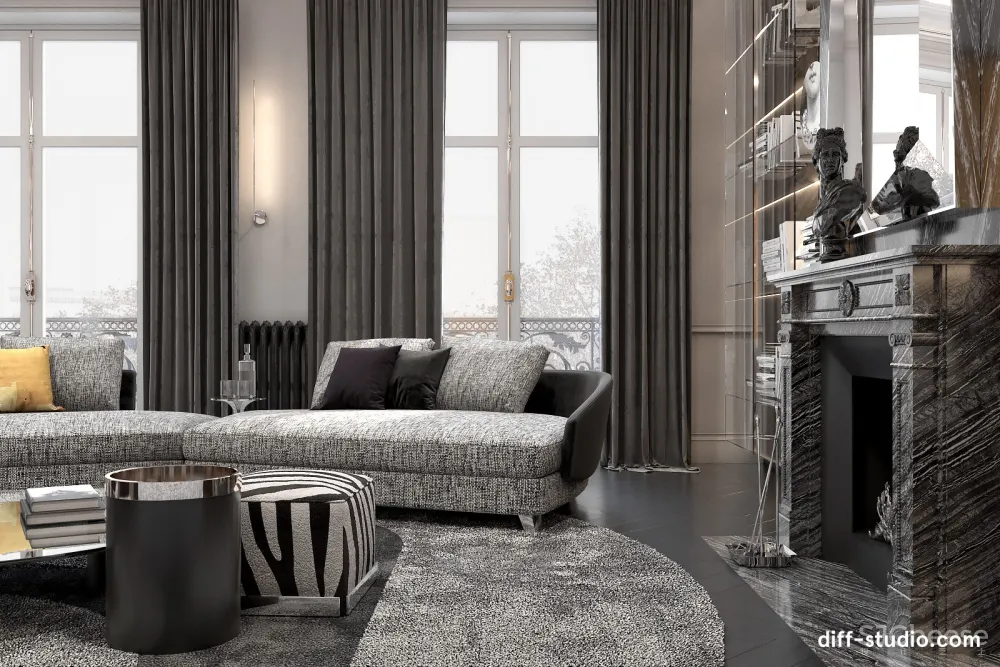 巴黎高级灰质感私宅 Diff.Studio