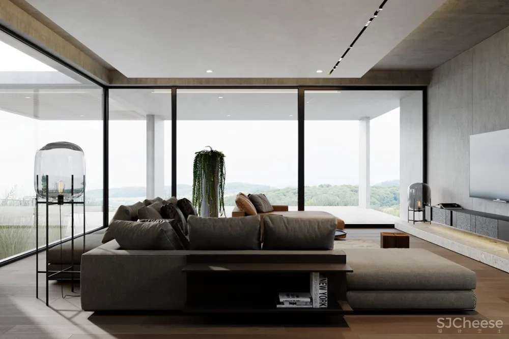 拥有精致庭院和浮动楼梯的高档现代住宅设计 Studioe