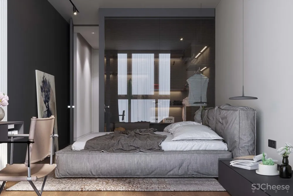 莫斯科117m²年轻女孩的现代风公寓 Geometrium