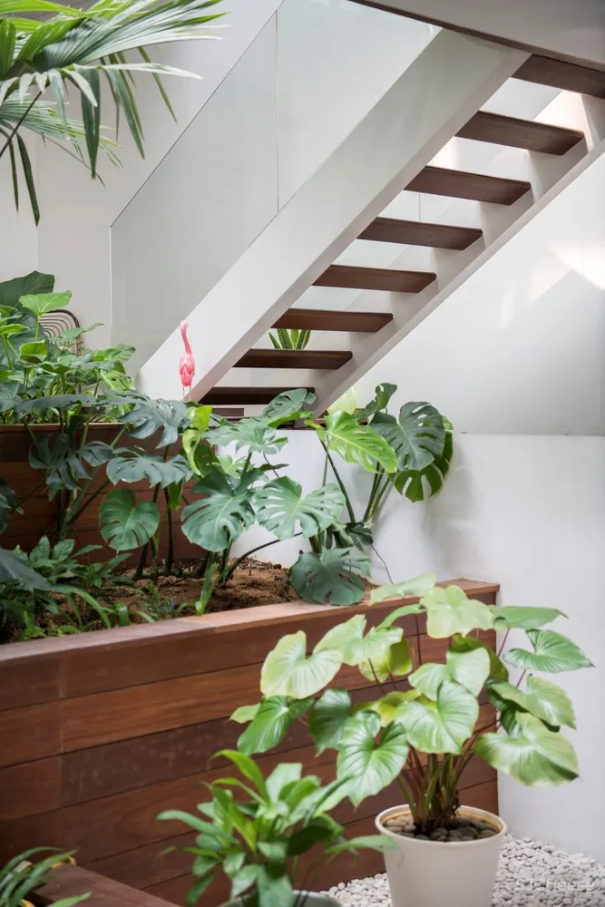 哈里曼住宅，内置庭院的纯白住宅／W Office