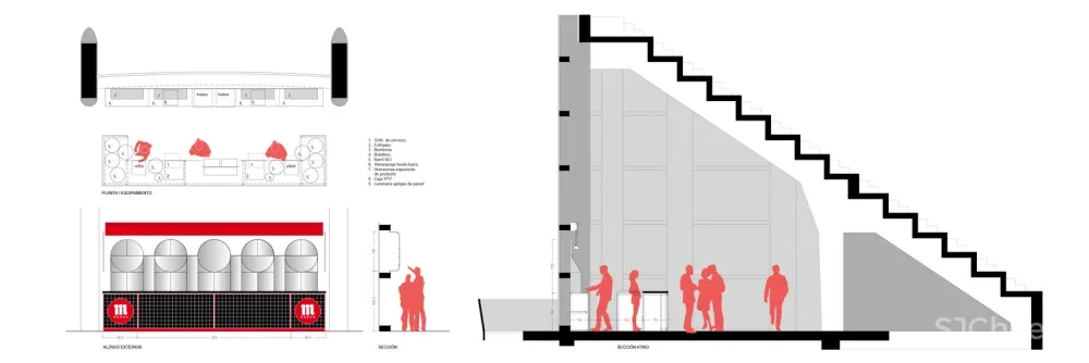 PuertoyMartín | 马德里体育馆工业风格内部设计
