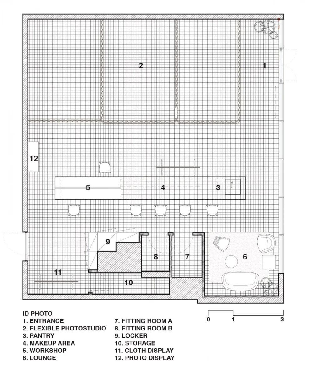 融合、互动、平衡的空间，ID Photo照相馆 上海彦文建筑工作室