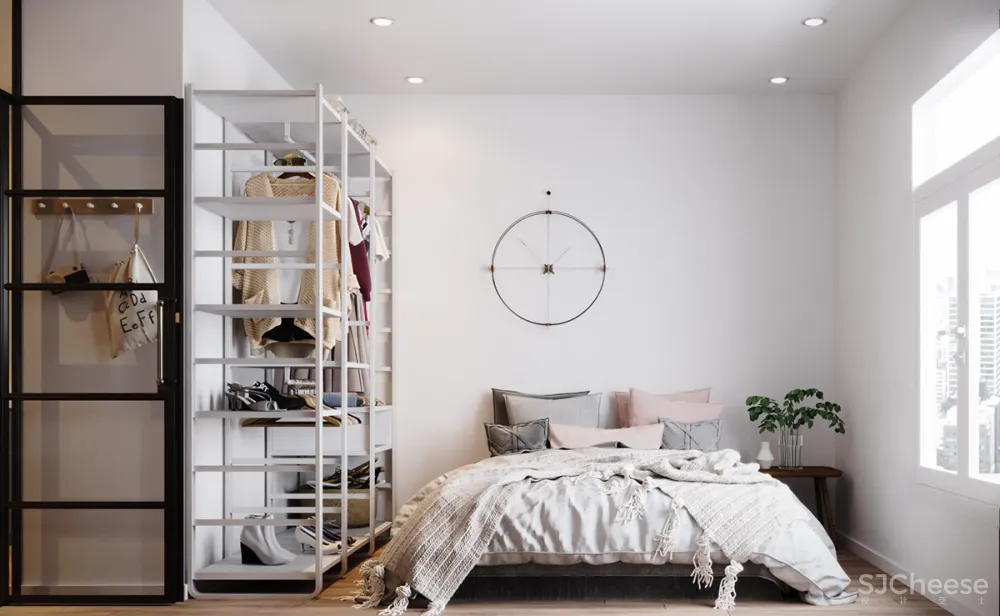 粉蓝色休闲家具和水仙花黄色特色墙让这个家轻松自在 KienKt Studio