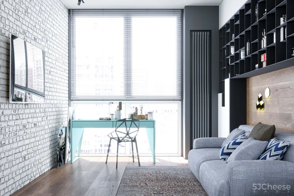 莫斯科117m²年轻女孩的现代风公寓 Geometrium