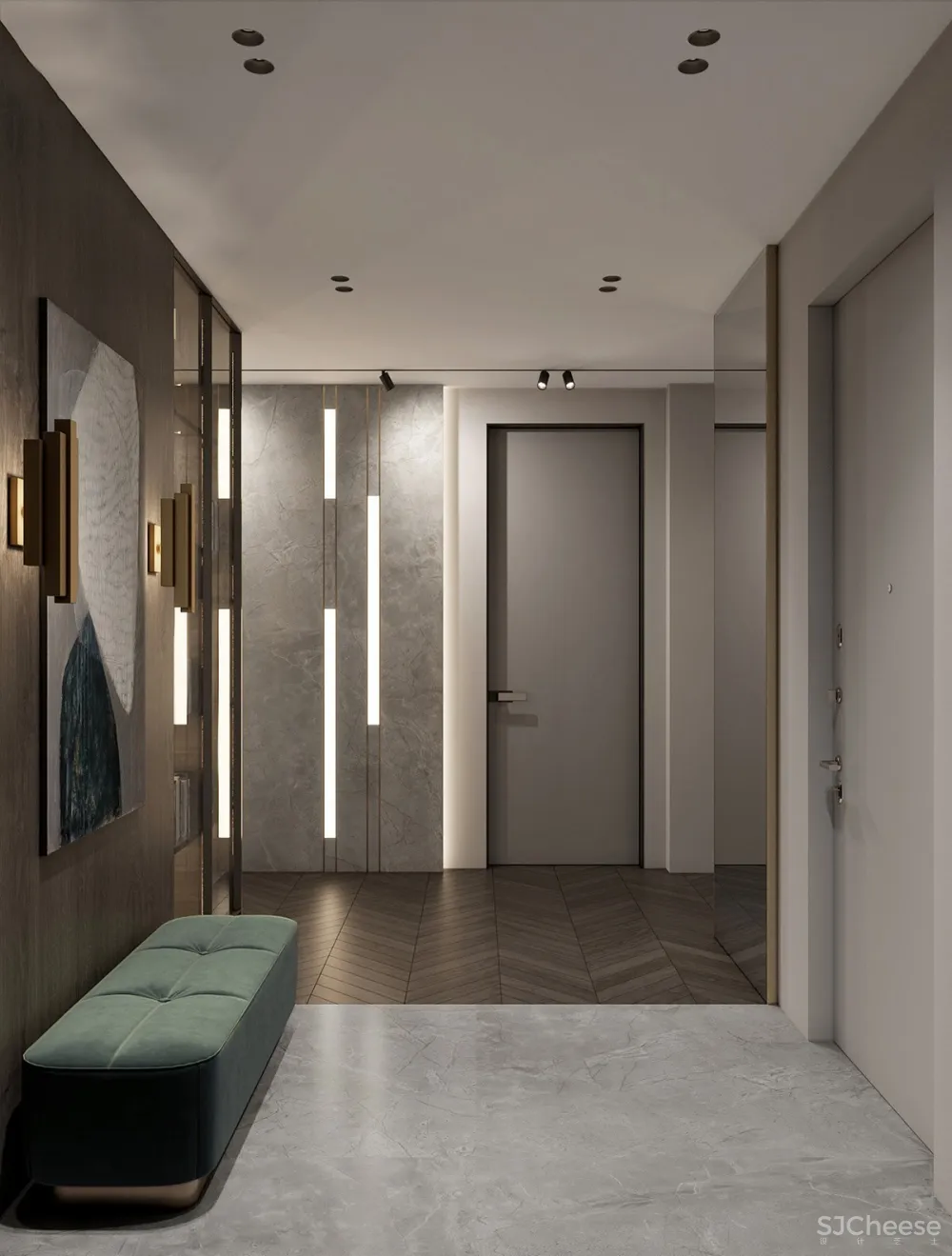 138㎡ 高级灰设计丨营造轻奢之美