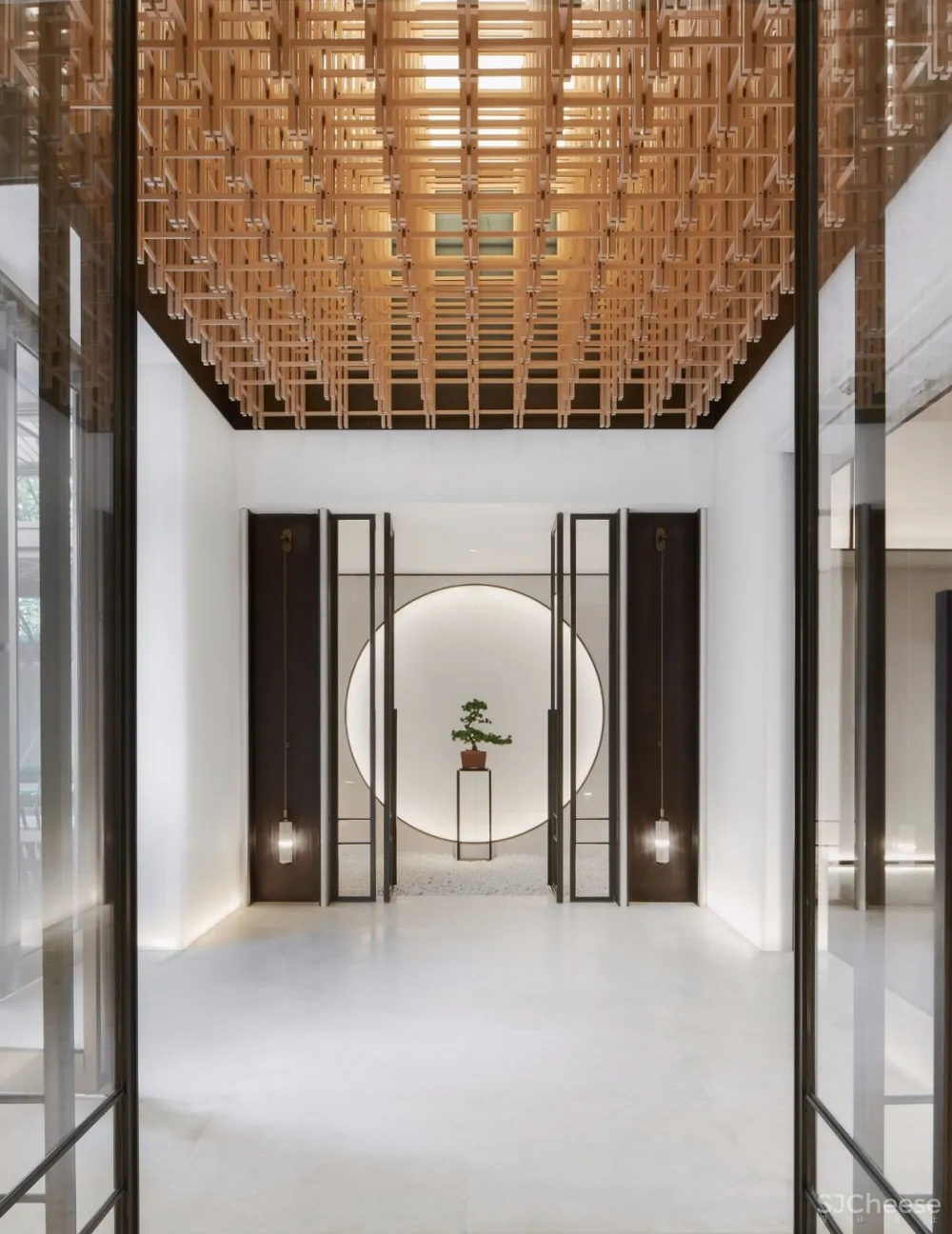 【无间设计最新力作】1200㎡摩登东方营销中心设计落地方案