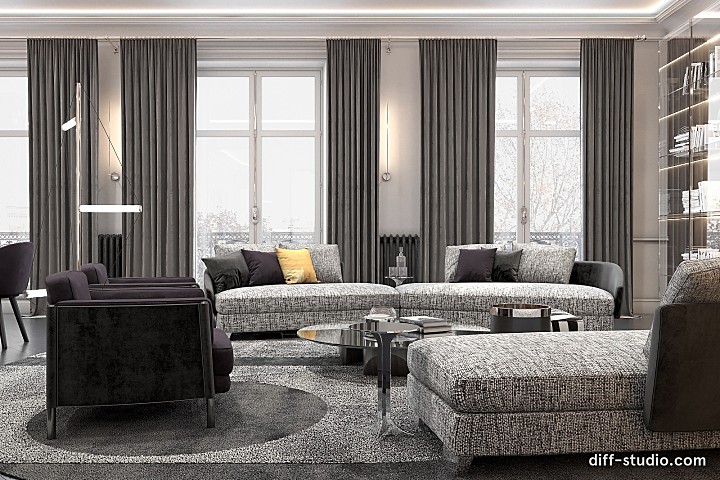 巴黎高级灰质感私宅 Diff.Studio