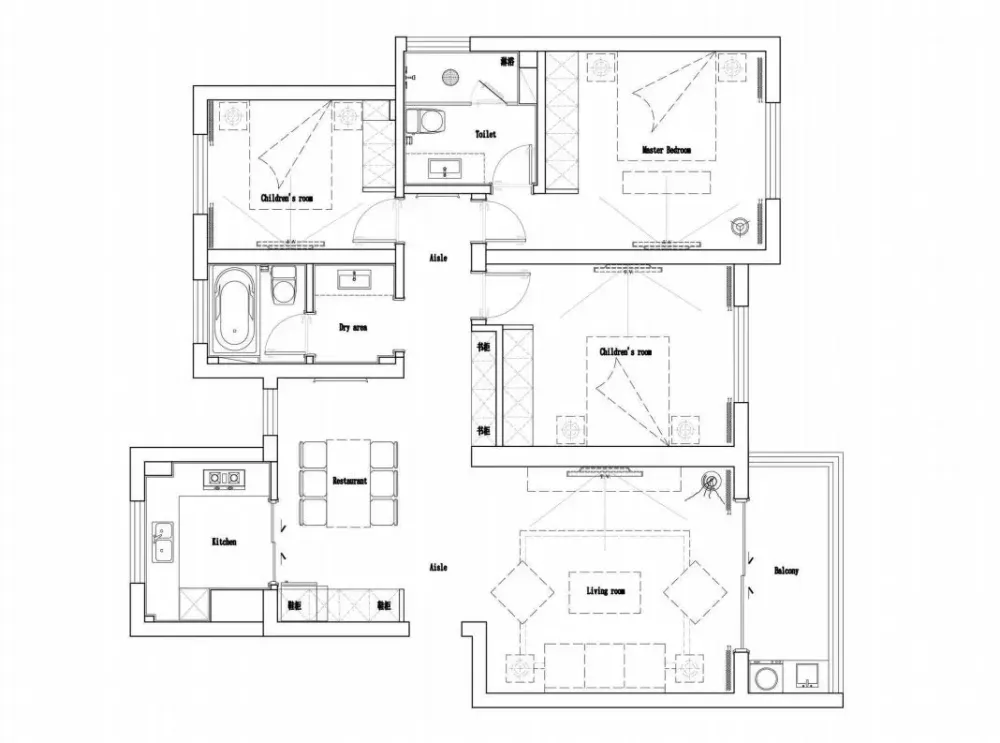 138㎡高级灰简约风住宅 一野设计