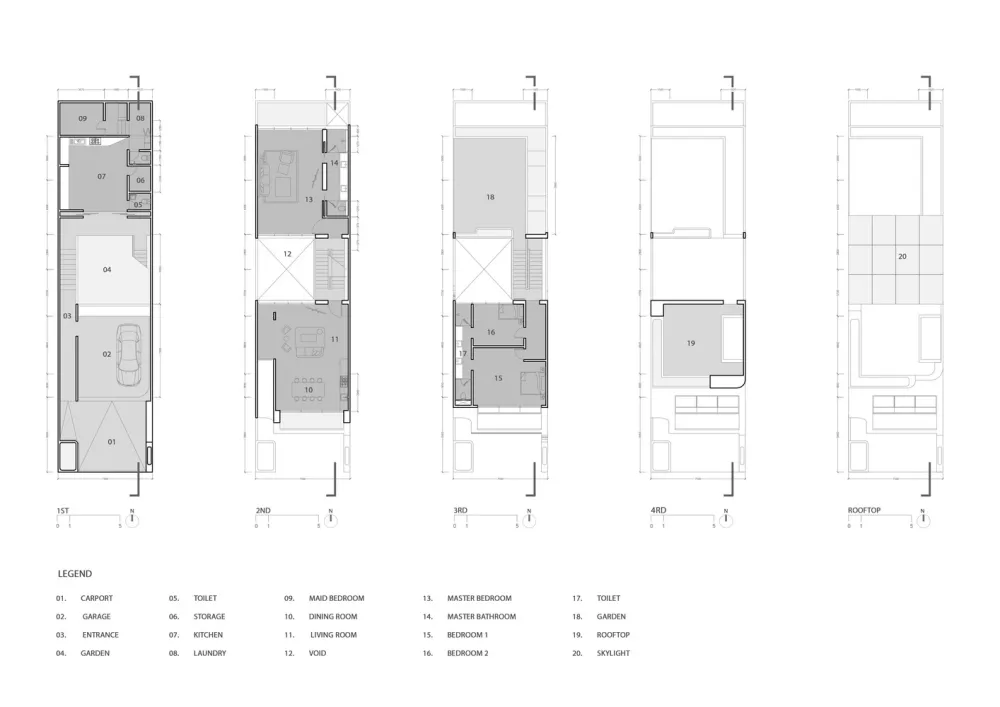 哈里曼住宅，内置庭院的纯白住宅／W Office