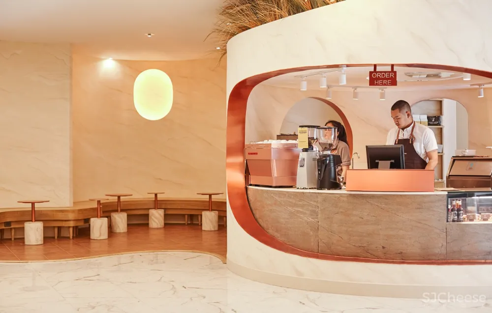 “兔子洞”抽象形式与自然元素的结合，Casa Lapin咖啡店 Taste Space