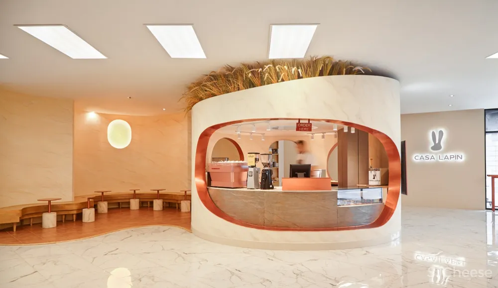 “兔子洞”抽象形式与自然元素的结合，Casa Lapin咖啡店 Taste Space