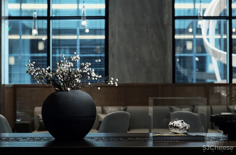 造价6500/㎡顶级售楼中心设计丨呈现出空间美感契合的精美质感