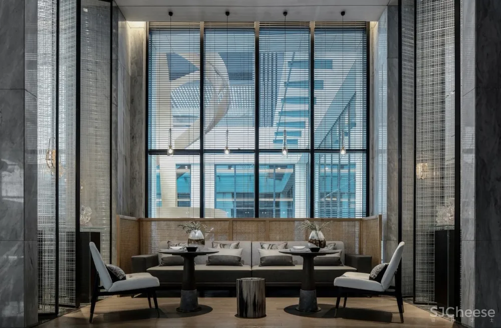 造价6500/㎡顶级售楼中心设计丨呈现出空间美感契合的精美质感