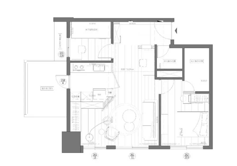 高雄一间70㎡清爽简约loft公寓