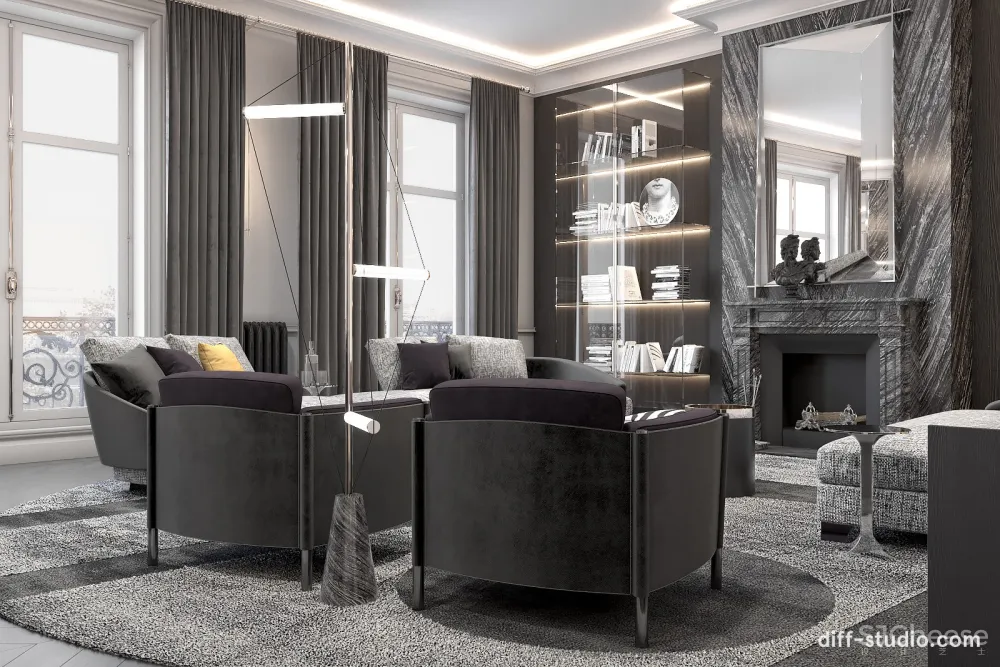 巴黎高级灰质感私宅 Diff.Studio