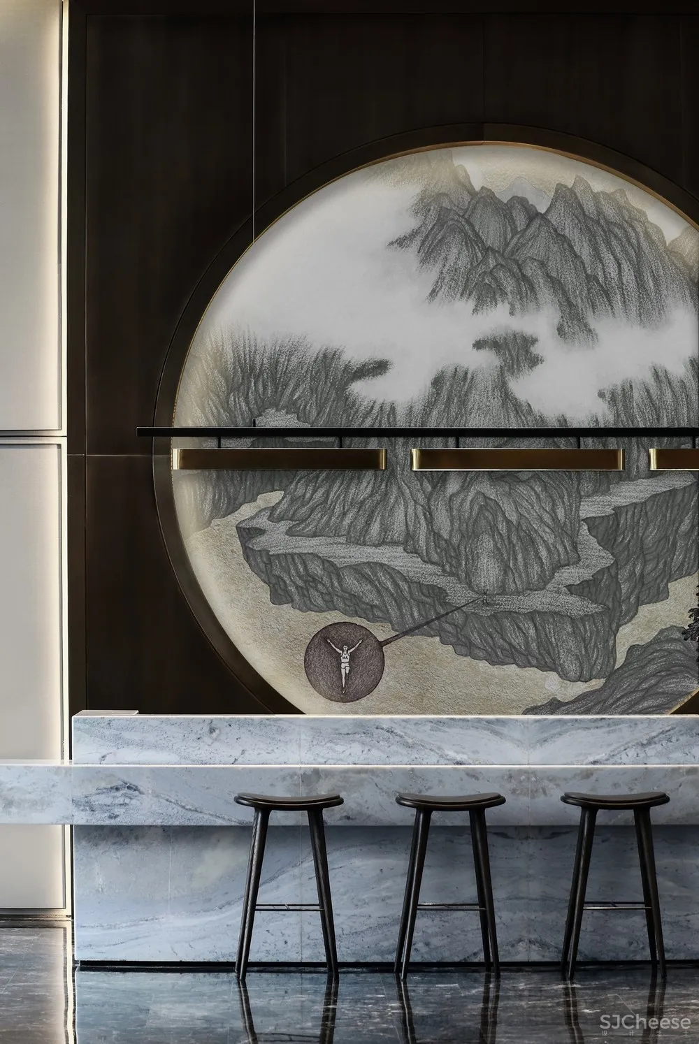 造价6500/㎡顶级售楼中心设计丨呈现出空间美感契合的精美质感