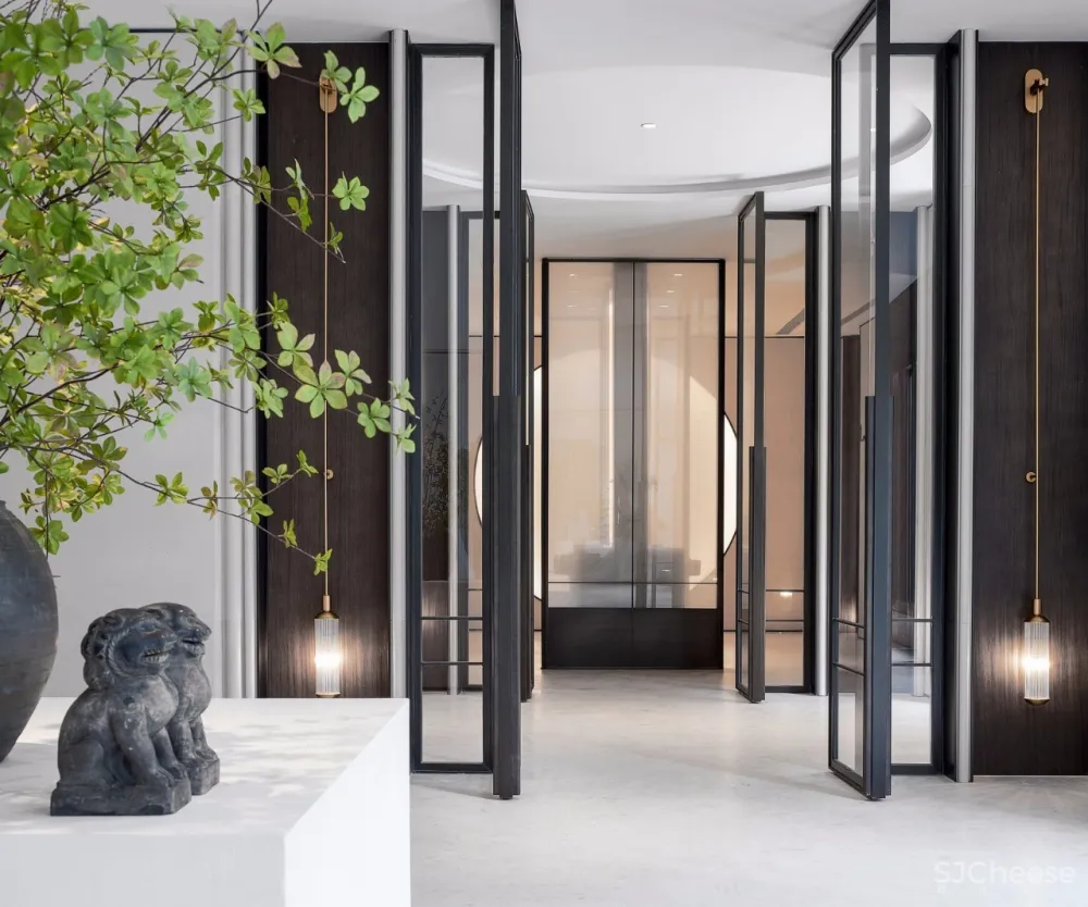 【无间设计最新力作】1200㎡摩登东方营销中心设计落地方案