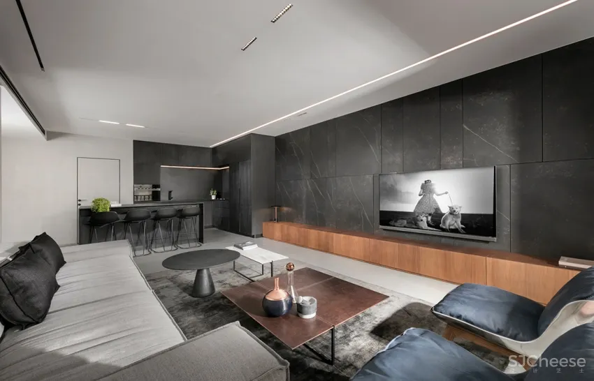 黑白都会风!耶路撒冷76m²极简风公寓 Erez Hyatt