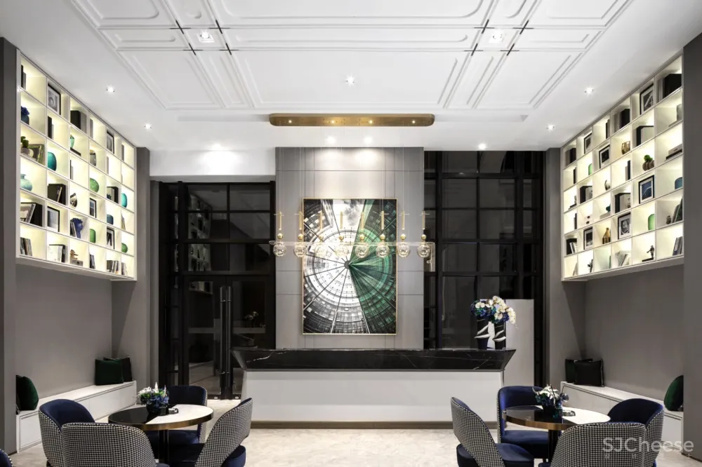 【柏舍设计新作】将Art Deco概念融入现代轻奢风的销售中心软装设计方案