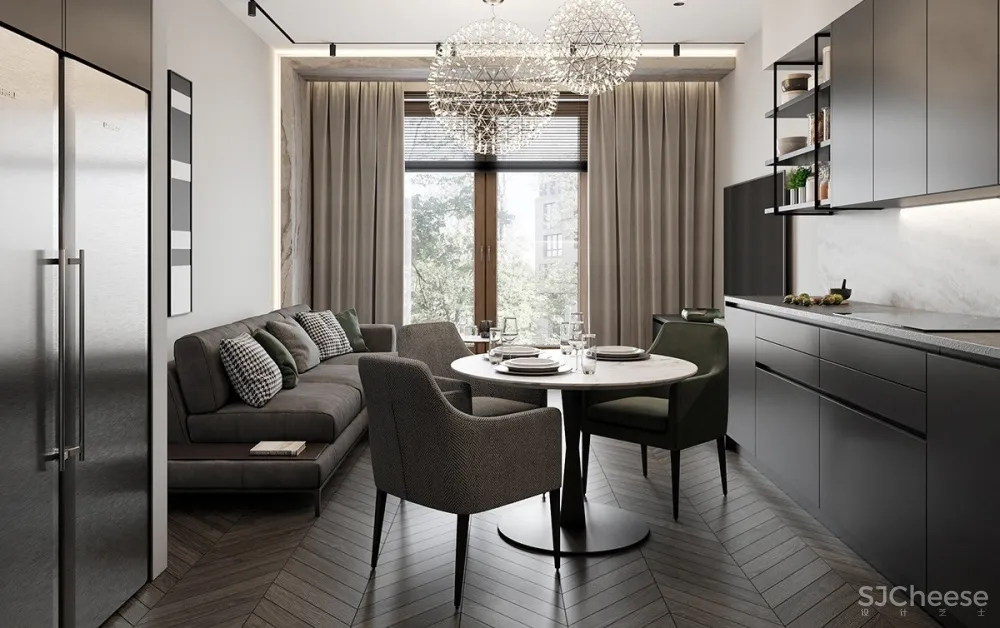 138㎡ 高级灰设计丨营造轻奢之美