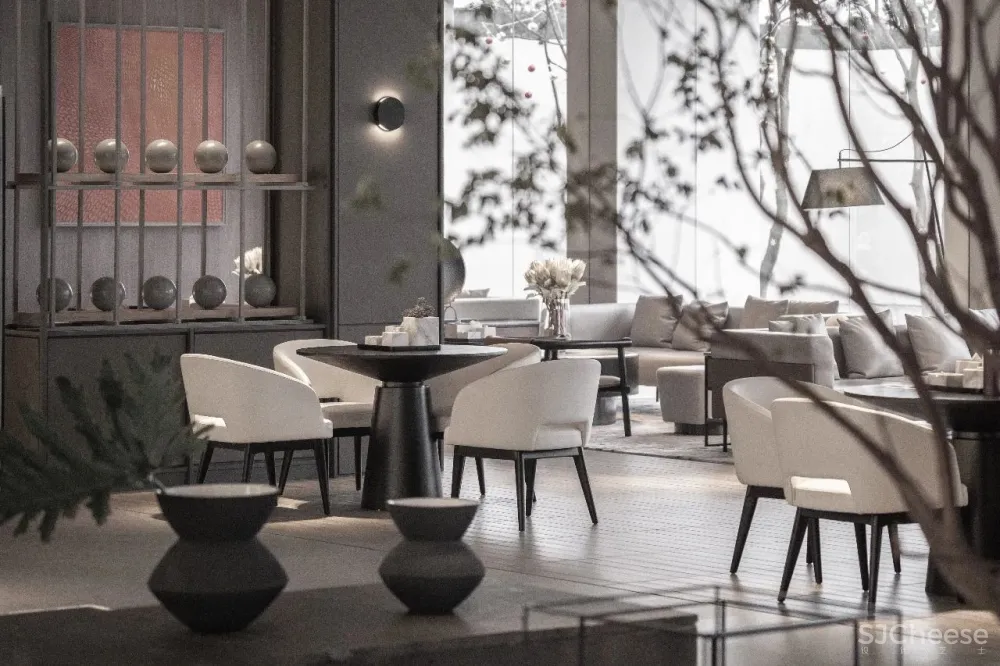 经典黑白灰营造典雅简奢空间