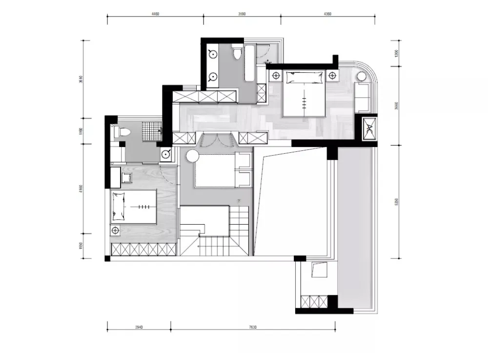 167㎡水晶灯与玛吉斯陀螺椅的完美会面 邓子设计