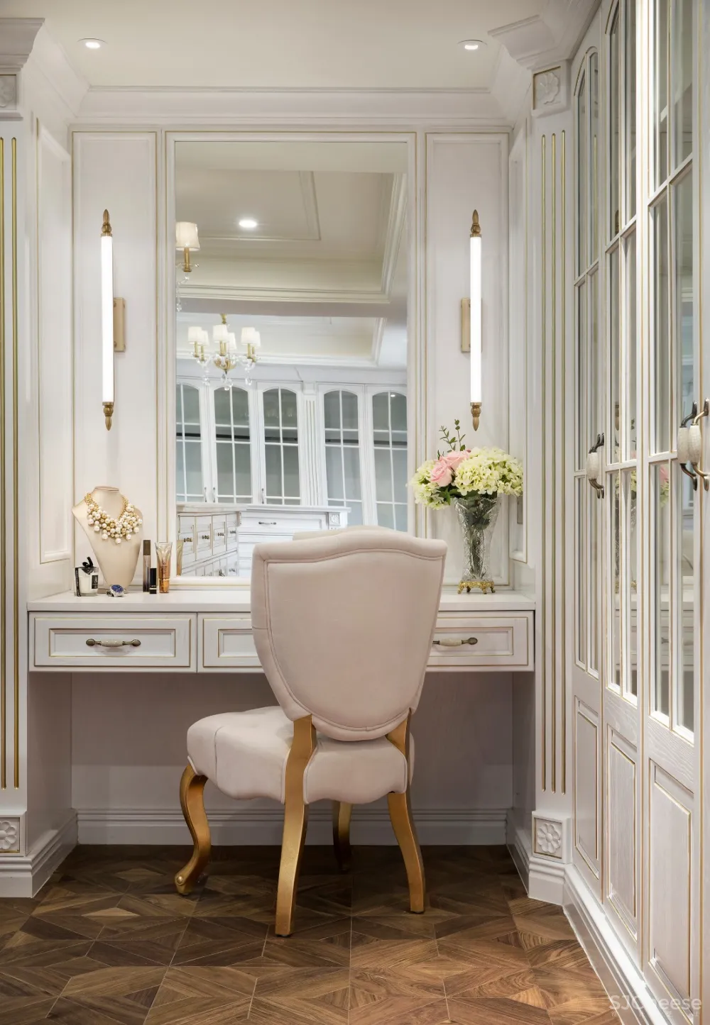 魅无界设计丨颐和山庄别墅:在3000㎡独栋别墅中,聆享优雅法式生活意境