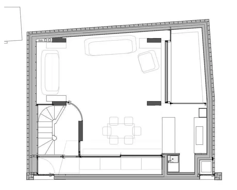 车库爆改成两房两卫丨水磨石和混凝土真的很配