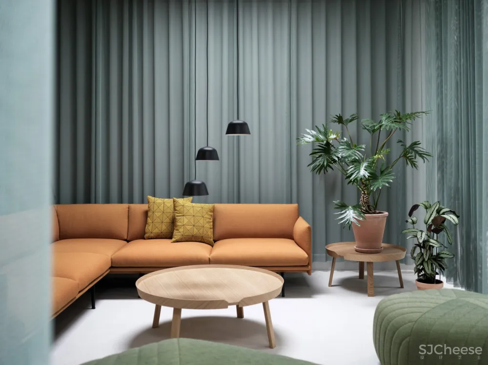 柔和色彩方案解决空间拥挤，哥本哈根北欧风办公设计 Muuto