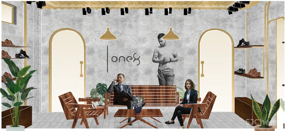 混凝土、黄铜、柚木,献给绅士们的“精英”鞋店! Renesa