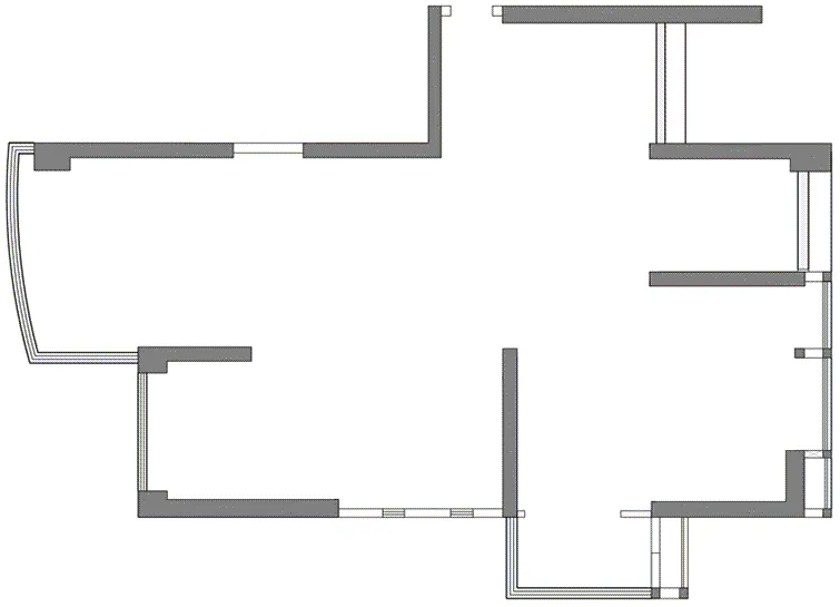 弧线与直线的交织,汕头俏皮艺术公寓 艾克建筑设计