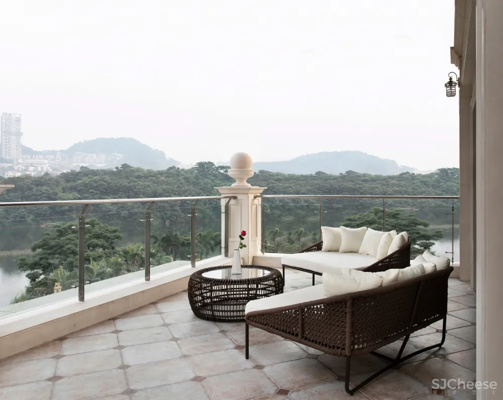 魅无界设计丨颐和山庄别墅:在3000㎡独栋别墅中,聆享优雅法式生活意境