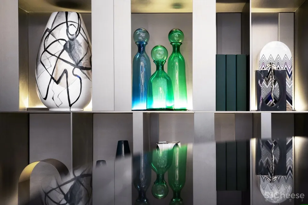 【柏舍设计新作】将Art Deco概念融入现代轻奢风的销售中心软装设计方案