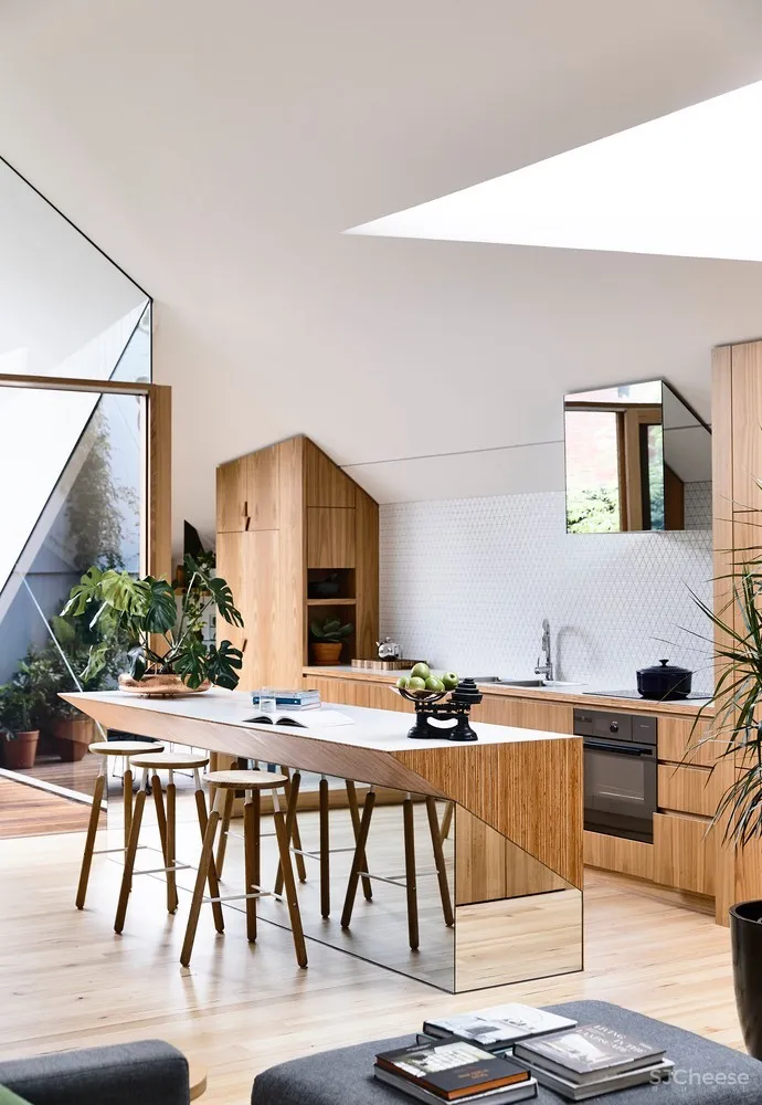 原木+几何元素丨让家更有设计感