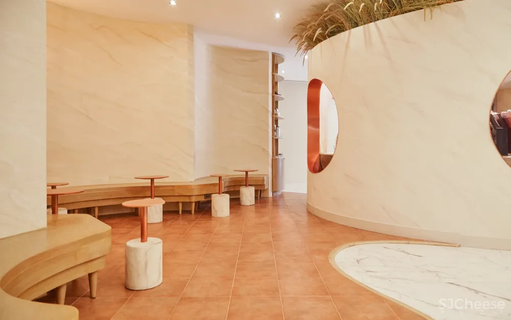 “兔子洞”抽象形式与自然元素的结合，Casa Lapin咖啡店 Taste Space