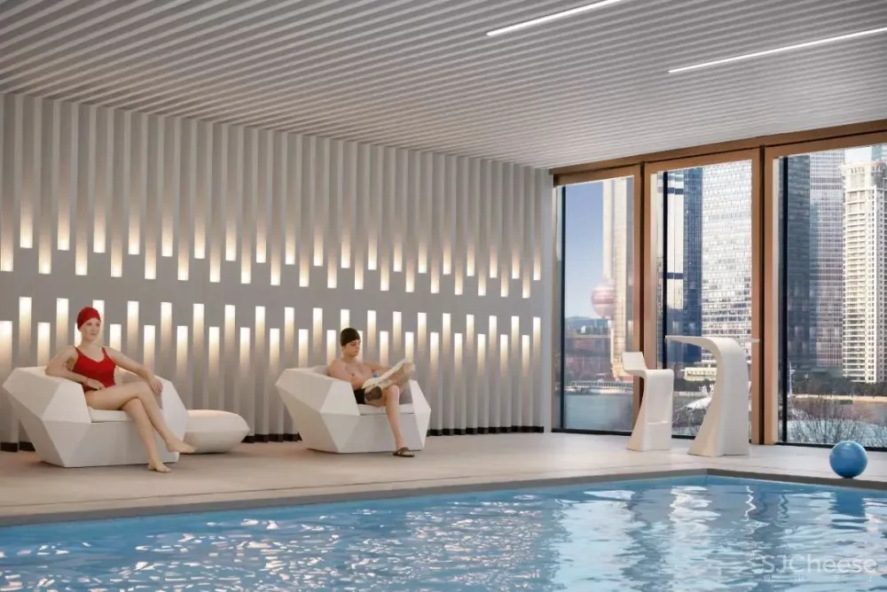 连自成年度力作!复星集团·BFC外滩金融中心空中健身会所