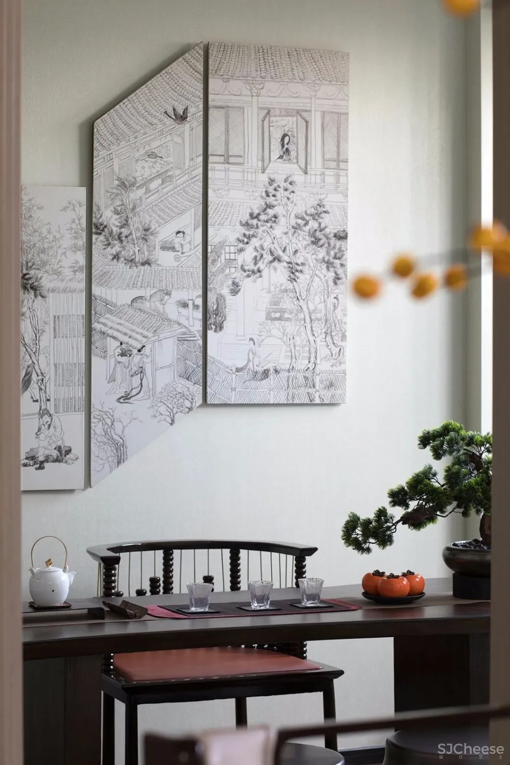 两套很赞的新中式样板间设计丨探索中国文化的源头