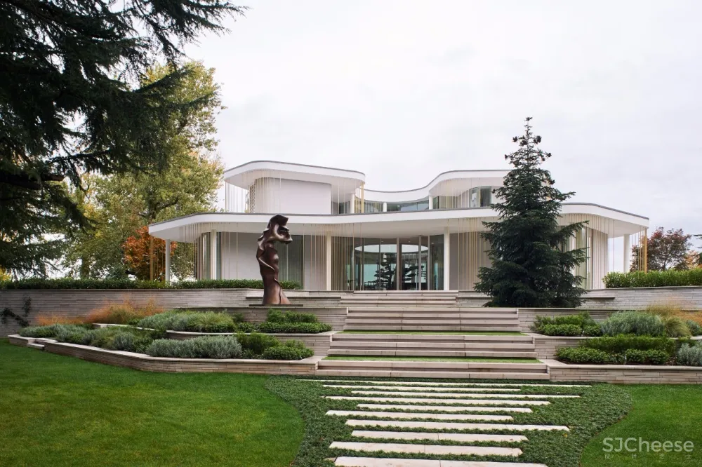 929㎡ 的别墅外墙这样设计丨美极了