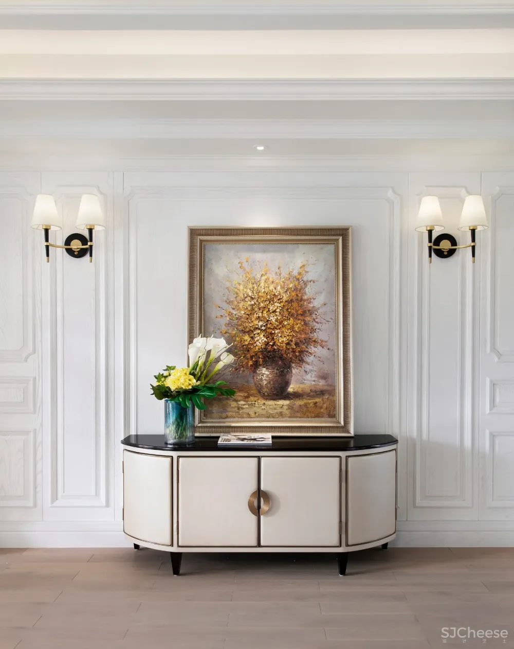 魅无界设计丨颐和山庄别墅:在3000㎡独栋别墅中,聆享优雅法式生活意境