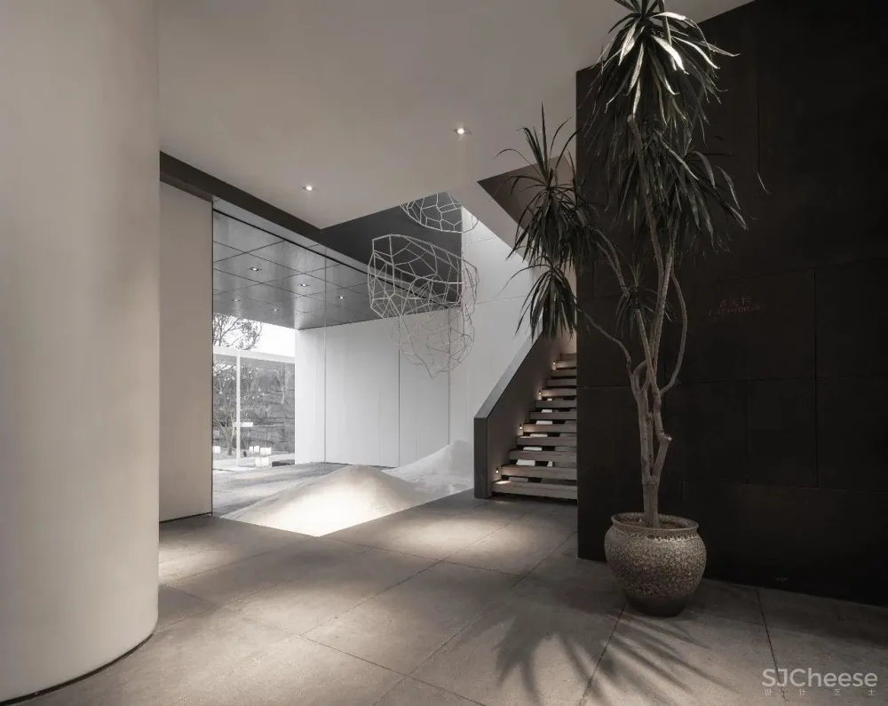 经典黑白灰营造典雅简奢空间